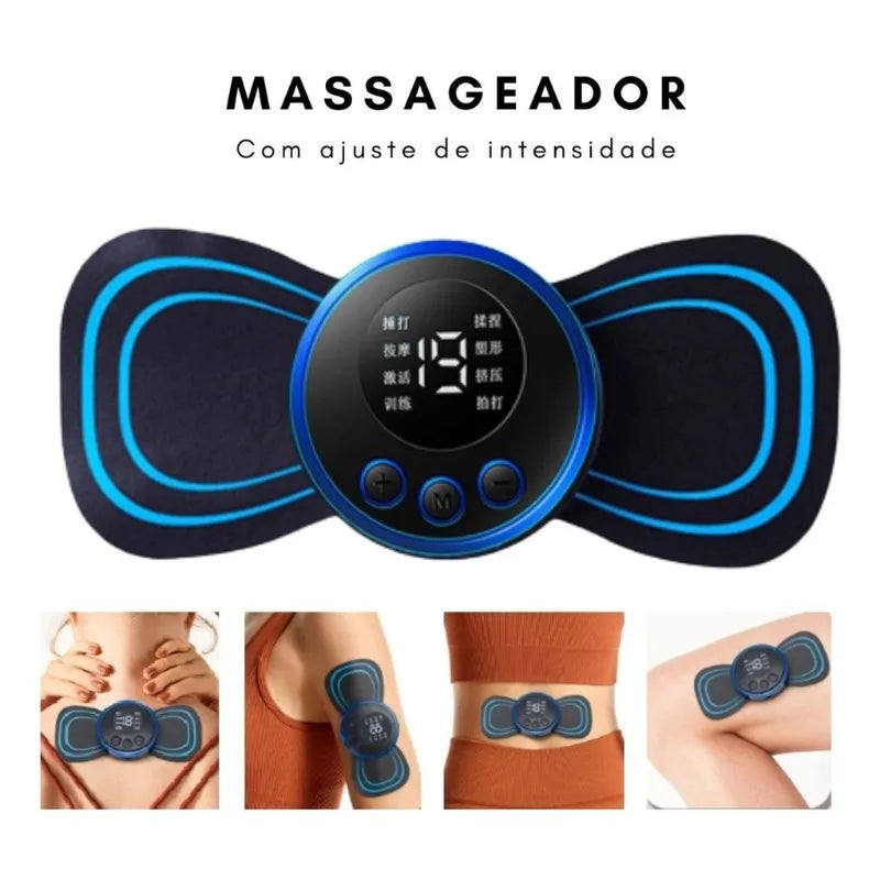 Mini Massageador Estimulador Elétrico De Pescoço Portátil Para Alívio Da Dor Muscular