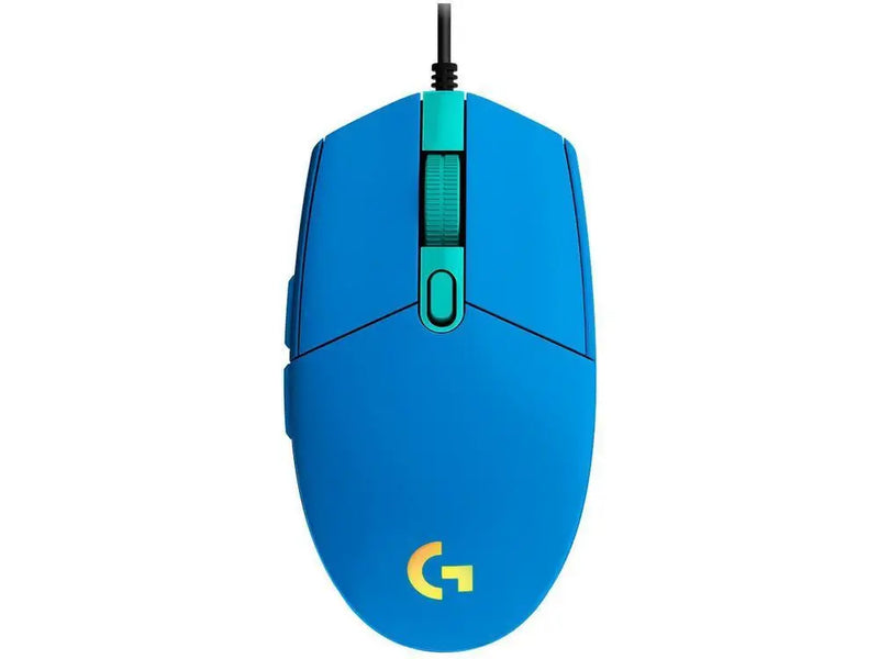 Mouse Gamer Logitech G Óptico 8000DPI 6 Botões G203 Lightsync Azul