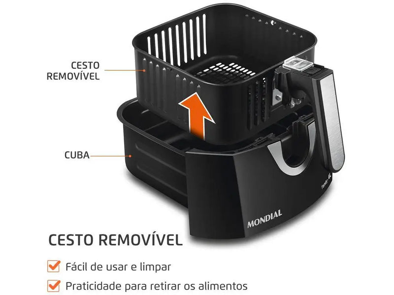 Air Fryer Mondial - Fritadeira Elétrica sem Óleo 220V