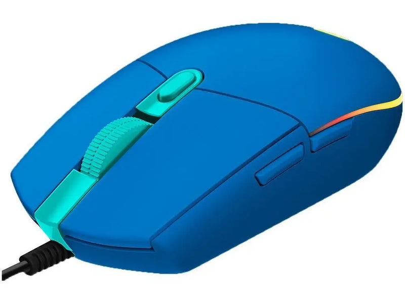 Mouse Gamer Logitech G Óptico 8000DPI 6 Botões G203 Lightsync Azul