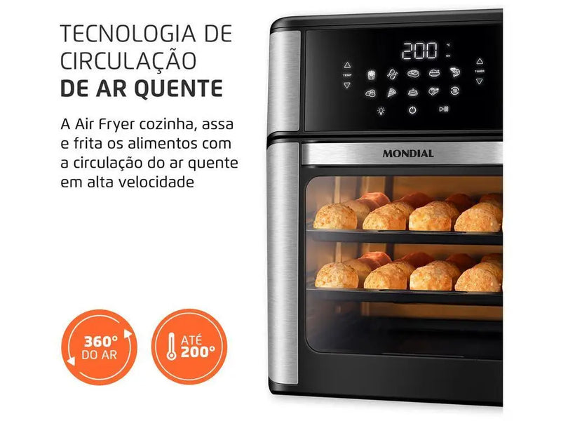 Air Fryer Mondial Fritadeira Elétrica sem Óleo Forno Oven AFON 220V